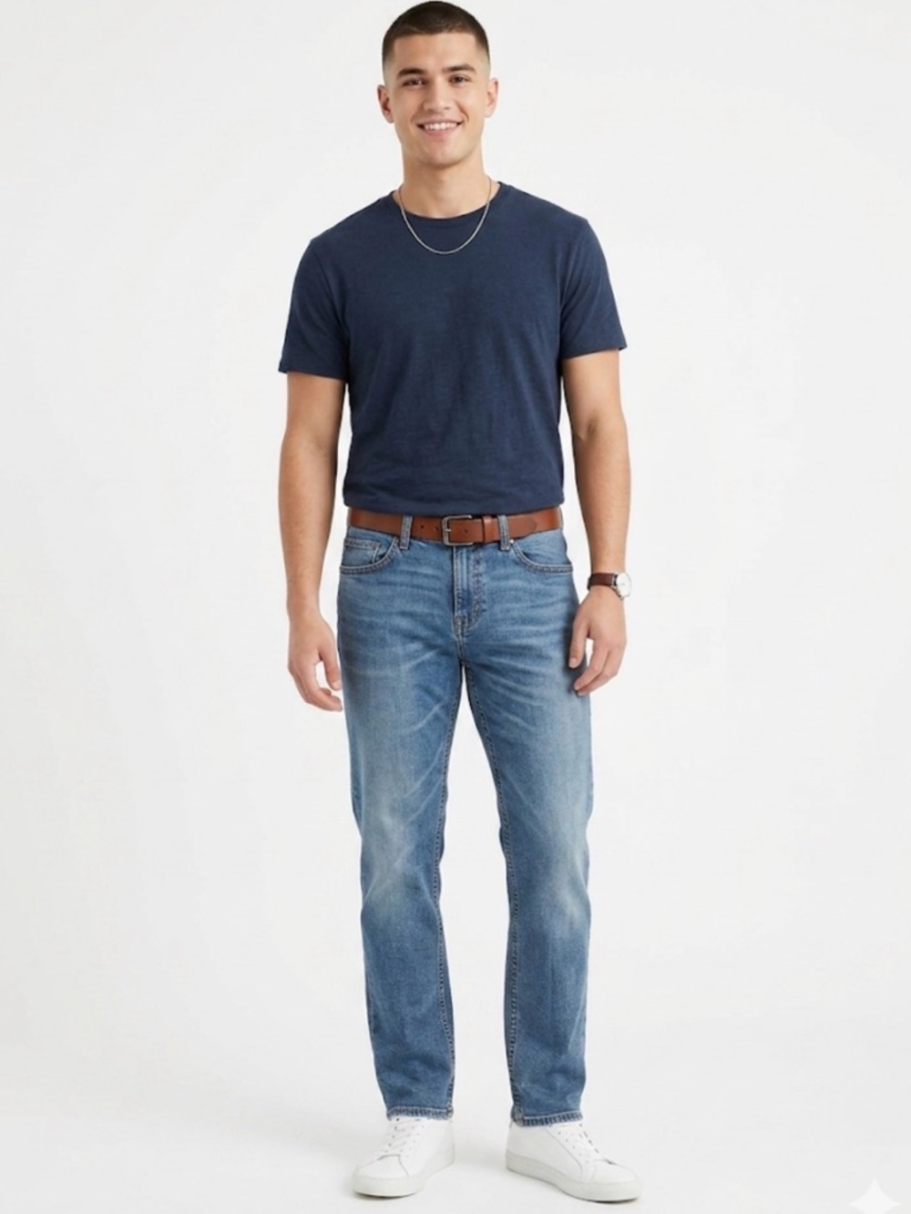 Signature Levi Strauss S37 Classic Medium Wash Straight Leg Jeans Men 30 x 30”